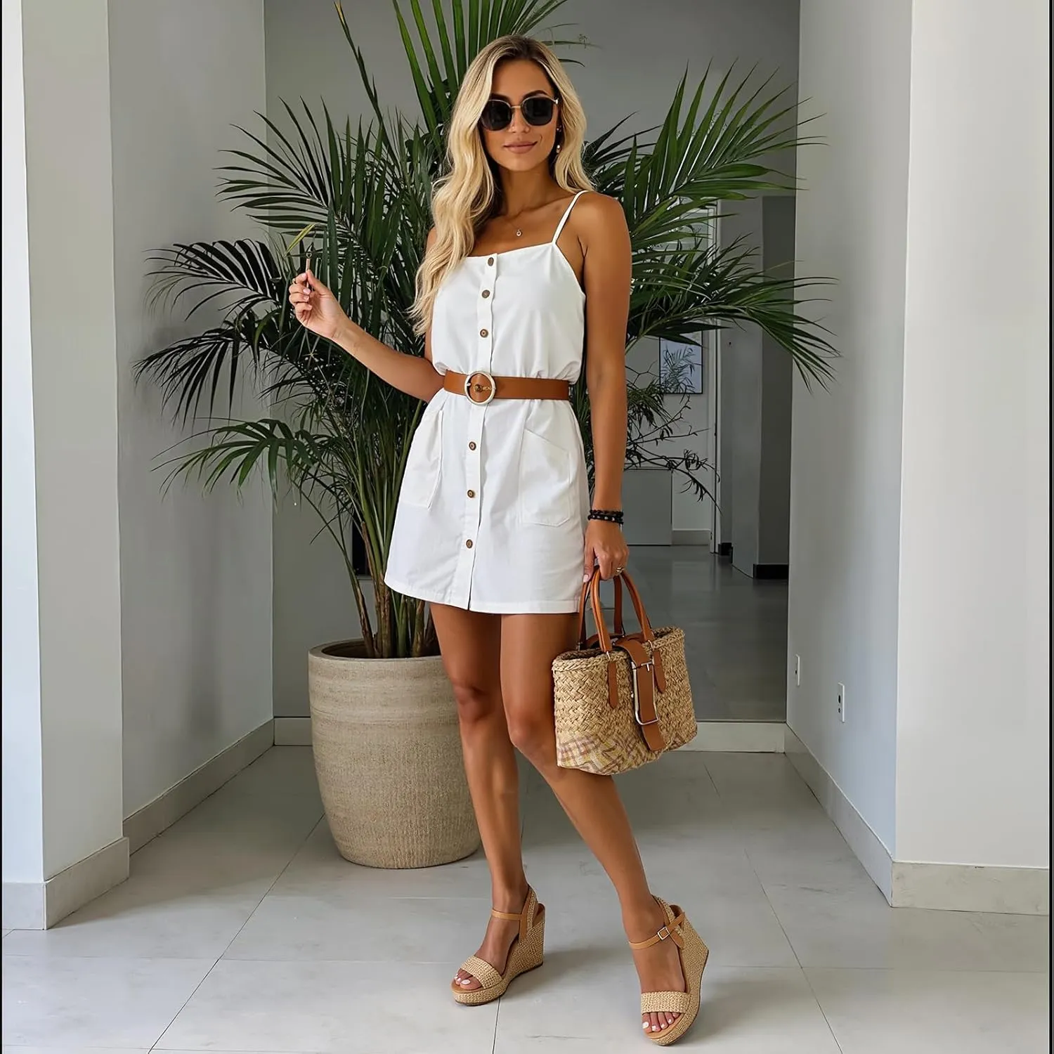 mikarka Women's Espadrille Wedge Sandals: Ankle Strap Platform Open Toe Wedges - Stylish High Heel Dressy Summer Wedges for Women, Inspired by Espadrilles