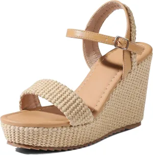 mikarka Women's Espadrille Wedge Sandals: Ankle Strap Platform Open Toe Wedges - Stylish High Heel Dressy Summer Wedges for Women, Inspired by Espadrilles