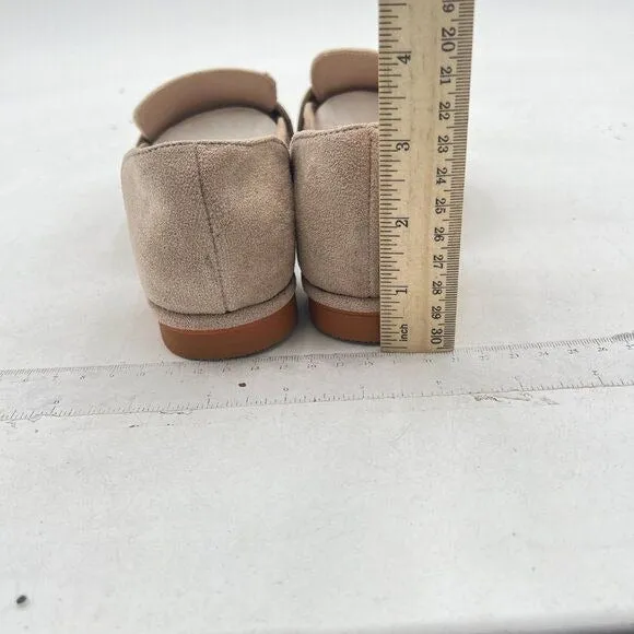 MISS LEFT Women Vintage Closed Square Toe D'Orsay Flats Slip On Low Thick Heels