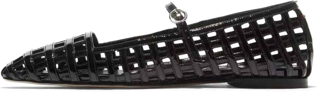 miss left Women's Adorable Closed Square Toe Mary Jane Flats Adjustable Strap Buckle Ballet Flat Comfort Dance Ballroom Shoes Size 4-16 US