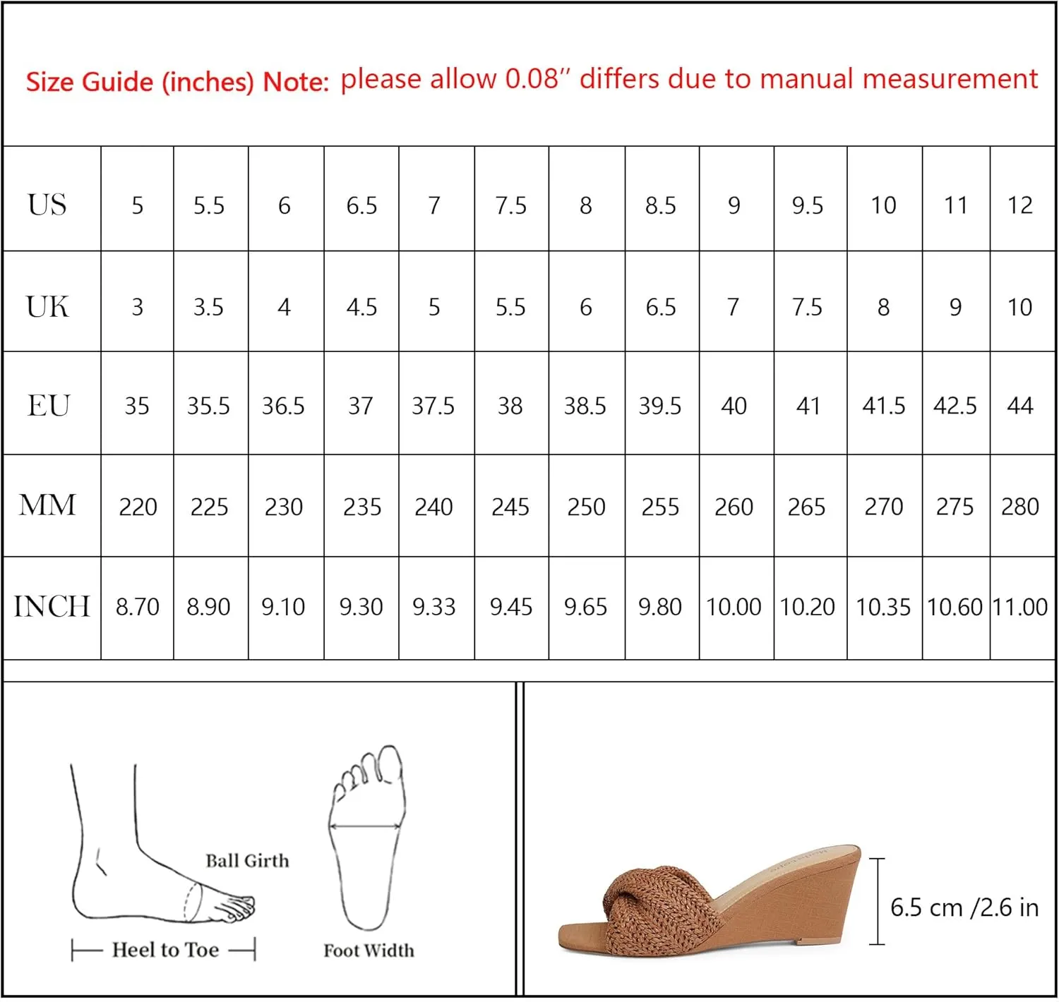 Modatope Wedge Sandals for Women Braided Wedge Heels Square Open Toe Raffia Dressy Womens Sandals