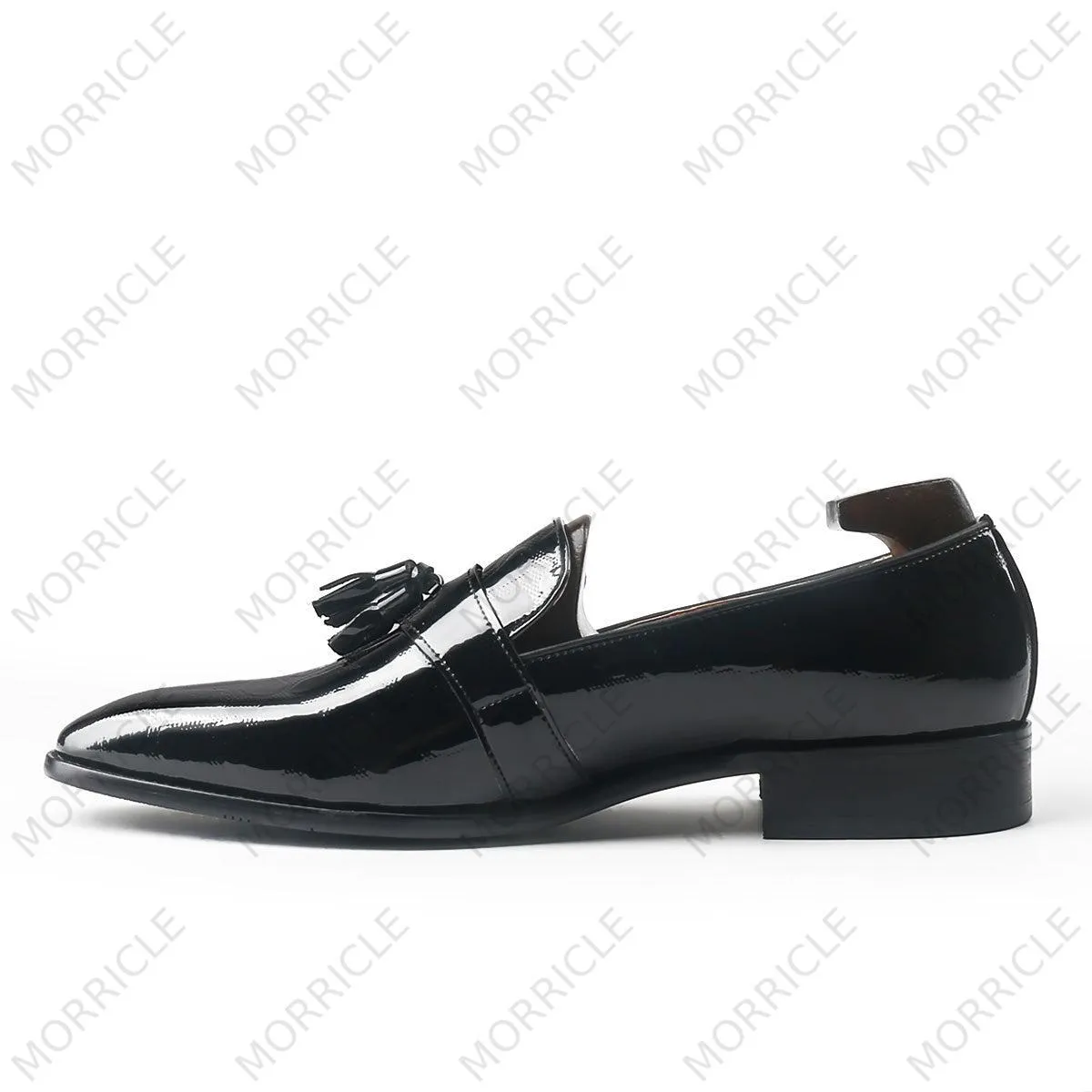 Modern Patent Leather Tassel Loafers