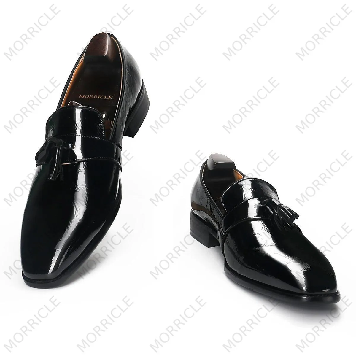 Modern Patent Leather Tassel Loafers