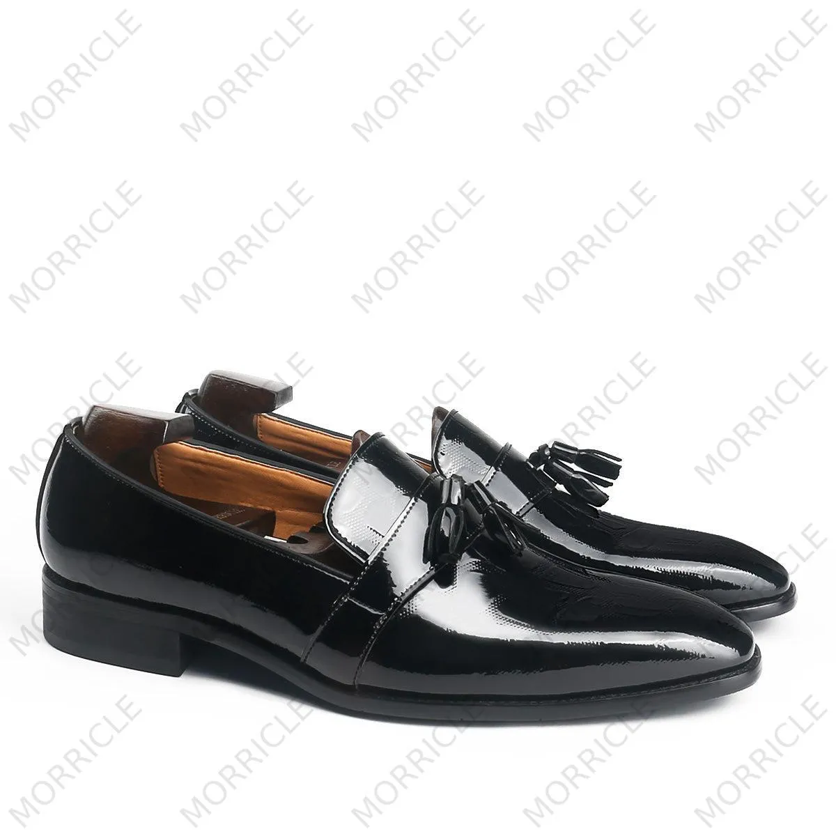 Modern Patent Leather Tassel Loafers