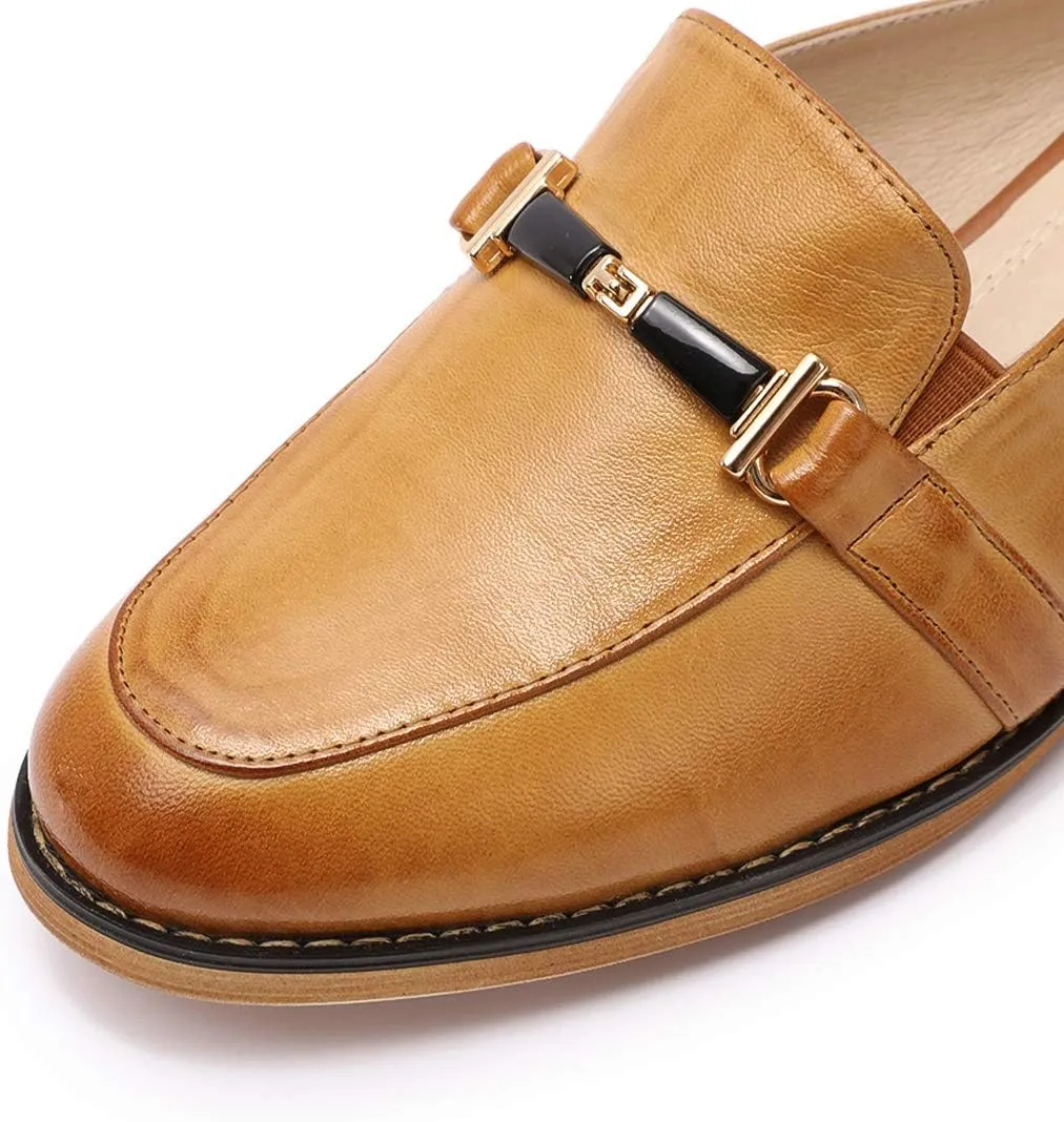 Mona flying Women Leather Mules Shoes Backless Slip On Loafer Low Heel Flats Summer Slide
