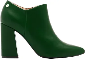 MOOMMO Women Chunky Block Heel Chelsea Ankle Boots Low Cut Zipper Pointed Closed Toe 3.5 Inch Short Booties Matte Leather Comfort Fall Winter Boot Formal Classic Office School Teacher Shoes 4-13 M US