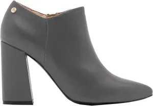 MOOMMO Women Chunky Block Heel Chelsea Ankle Boots Low Cut Zipper Pointed Closed Toe 3.5 Inch Short Booties Matte Leather Comfort Fall Winter Boot Formal Classic Office School Teacher Shoes 4-13 M US