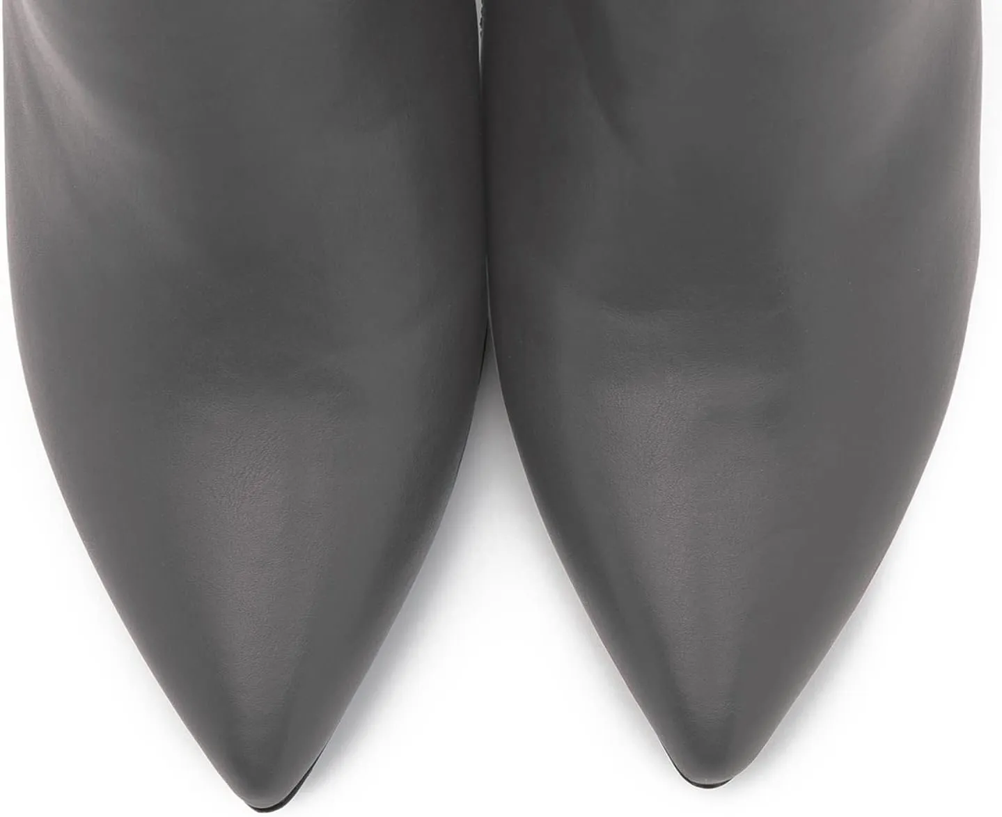 MOOMMO Women Chunky Block Heel Chelsea Ankle Boots Low Cut Zipper Pointed Closed Toe 3.5 Inch Short Booties Matte Leather Comfort Fall Winter Boot Formal Classic Office School Teacher Shoes 4-13 M US