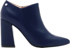 MOOMMO Women Chunky Block Heel Chelsea Ankle Boots Low Cut Zipper Pointed Closed Toe 3.5 Inch Short Booties Matte Leather Comfort Fall Winter Boot Formal Classic Office School Teacher Shoes 4-13 M US