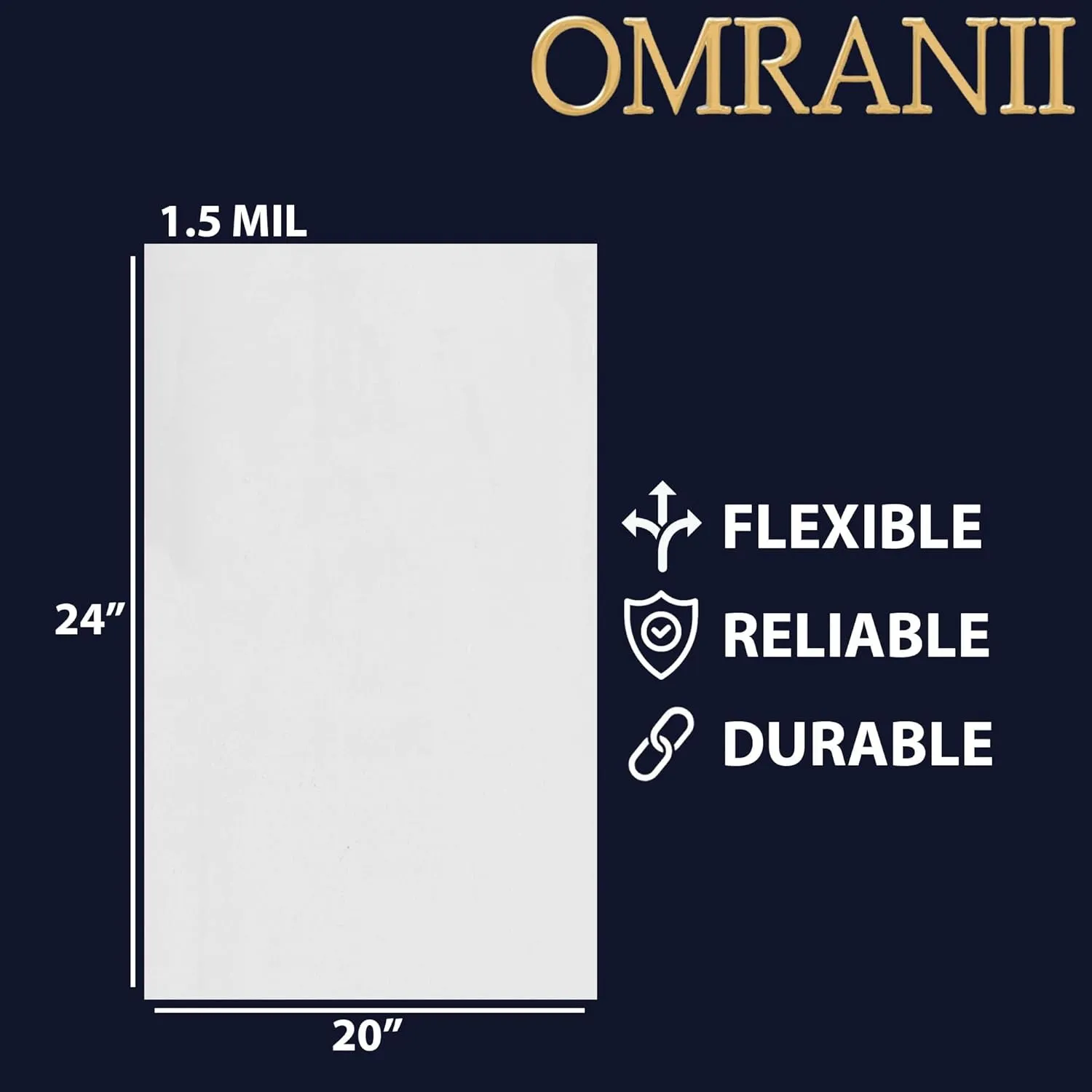 Multiple Sizes Clear Flat Poly Bags, 1.5Mil 20" X 24" & 100 Bags | Low-Density Polyethylene (LDPE), Flat Open Top Plastic Packaging Packing | Flexible and Durable Plastic Bags