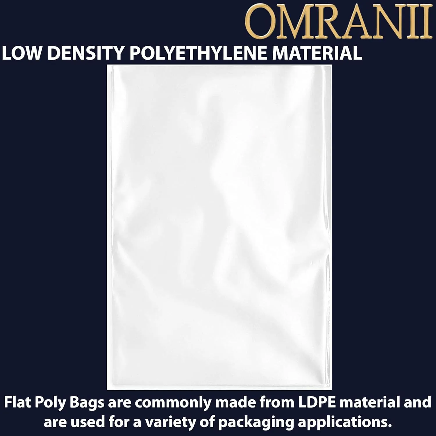 Multiple Sizes Clear Flat Poly Bags, 1.5Mil 20" X 24" & 100 Bags | Low-Density Polyethylene (LDPE), Flat Open Top Plastic Packaging Packing | Flexible and Durable Plastic Bags