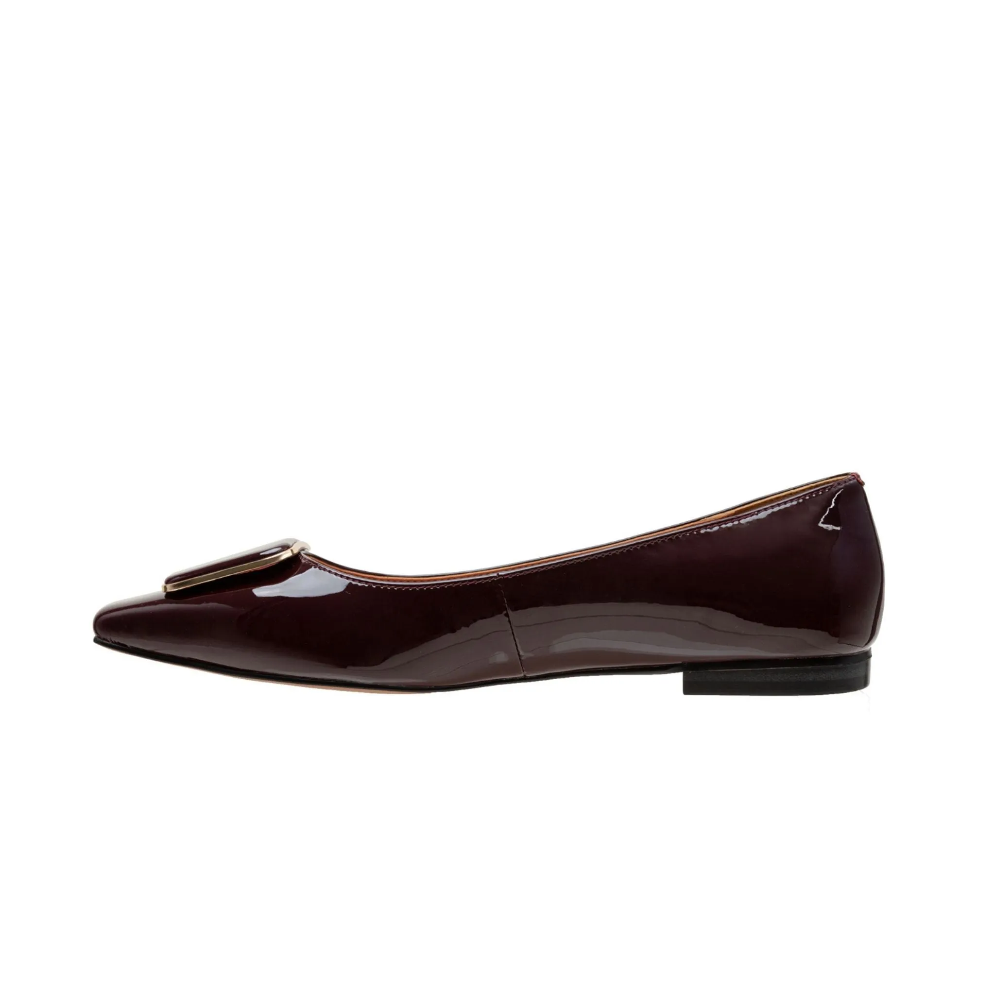 NANCY | Square Toe Buckle Flats