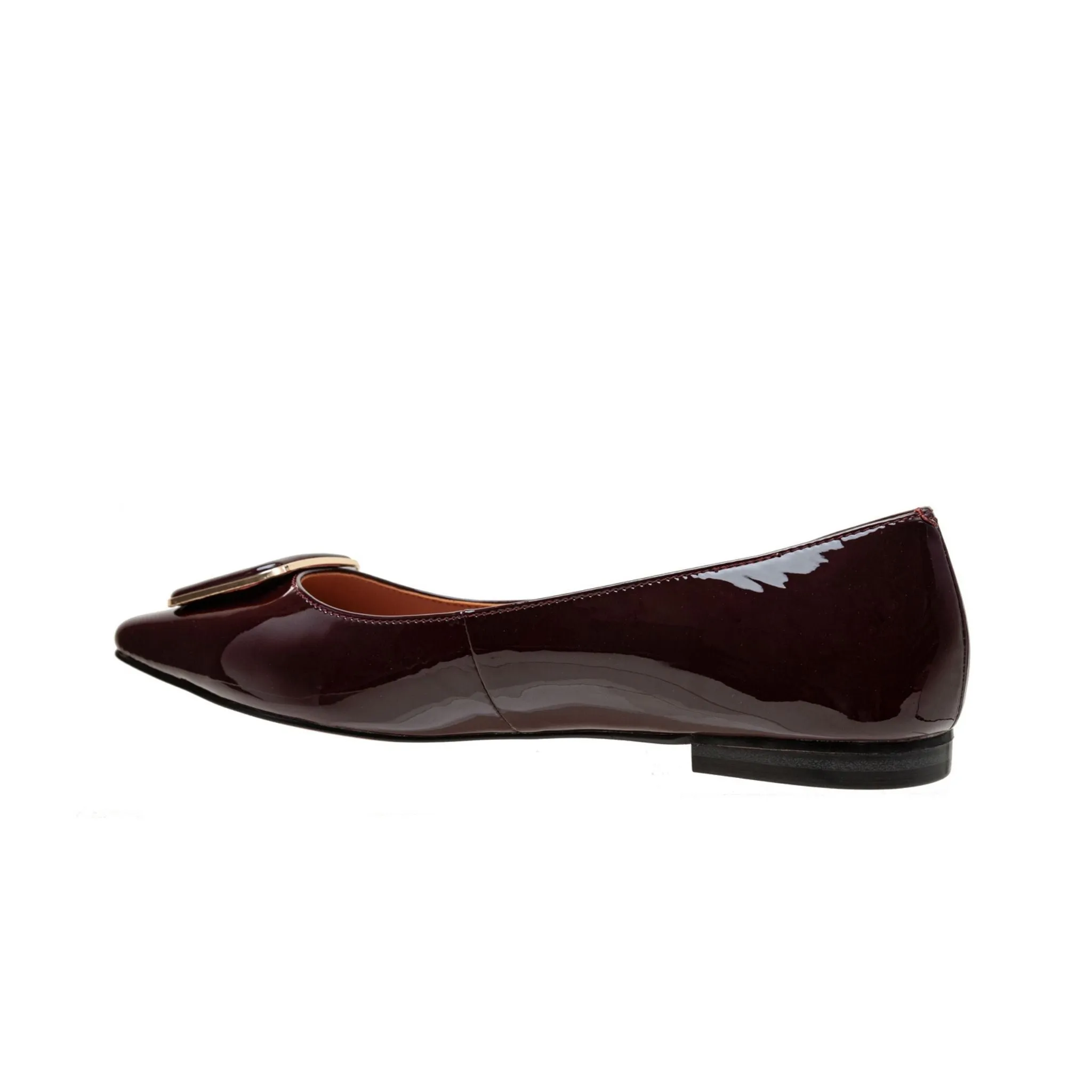 NANCY | Square Toe Buckle Flats
