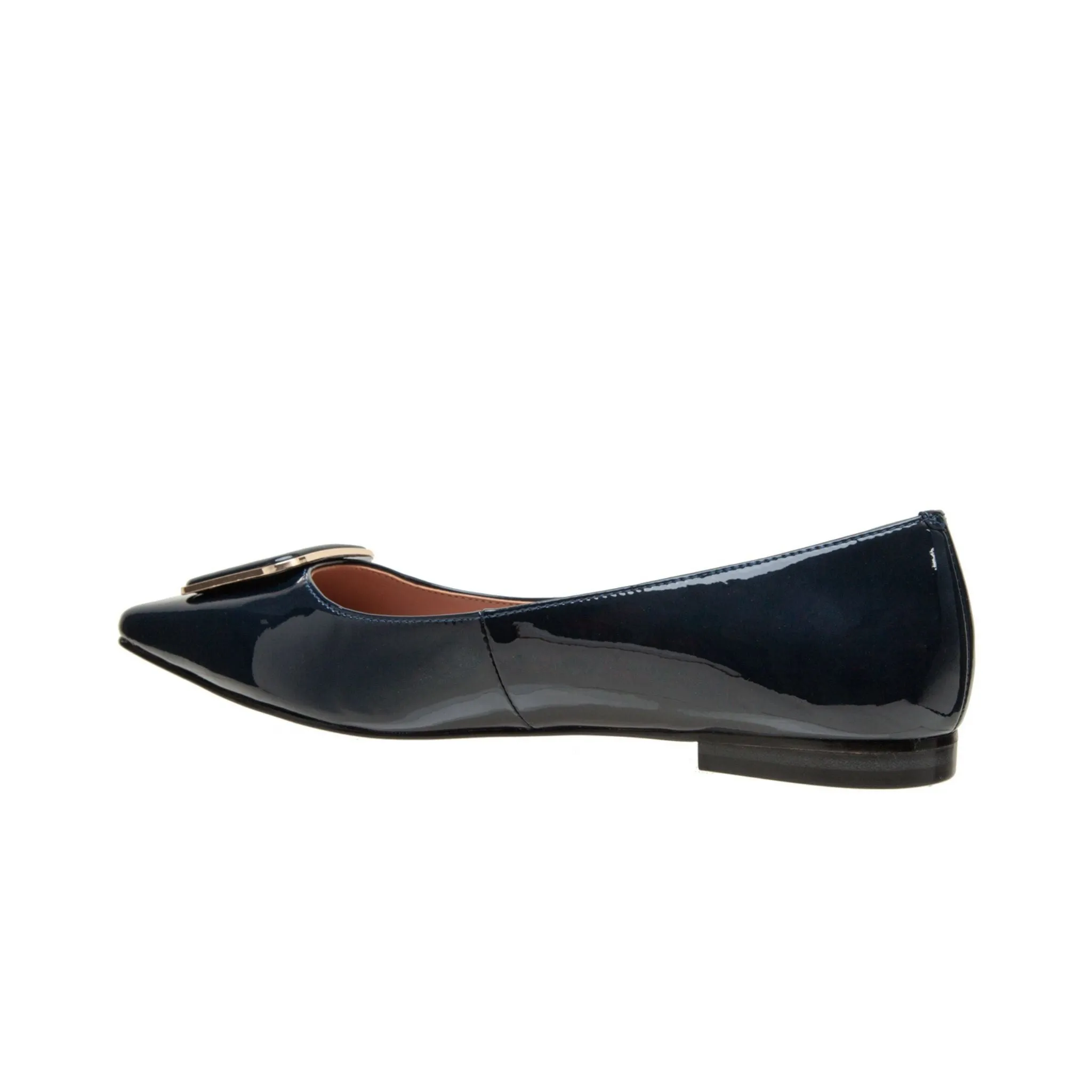 NANCY | Square Toe Buckle Flats