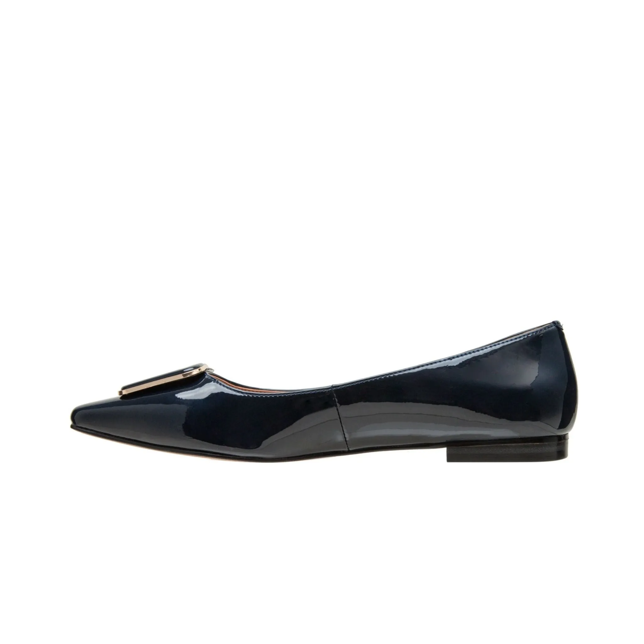NANCY | Square Toe Buckle Flats