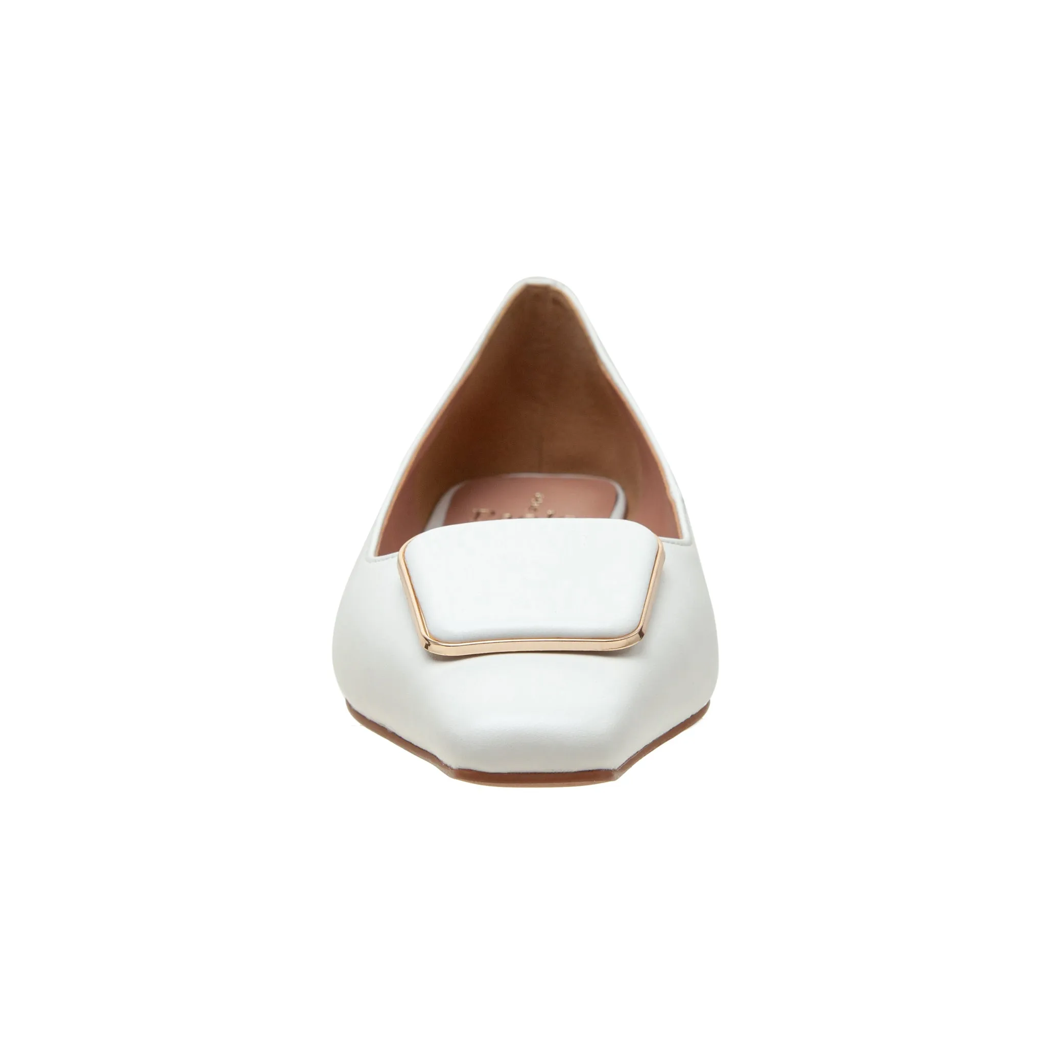 NANCY | Square Toe Buckle Flats
