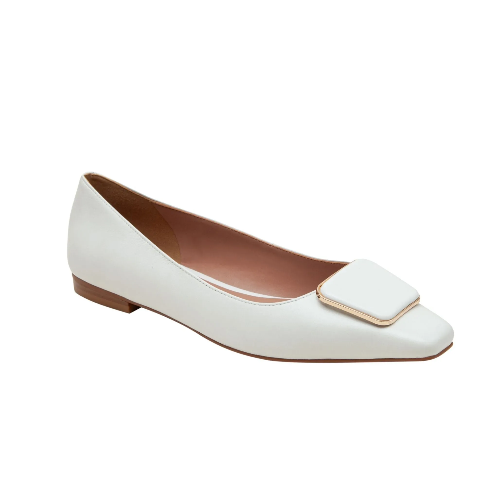 NANCY | Square Toe Buckle Flats