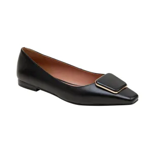 NANCY | Square Toe Buckle Flats