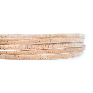 Natural 5mm flat cork cord COR-600A(10meters)