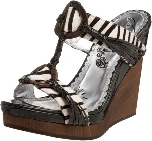 Naughty Monkey Women's Wood Chuck 2 Wedge Sandal