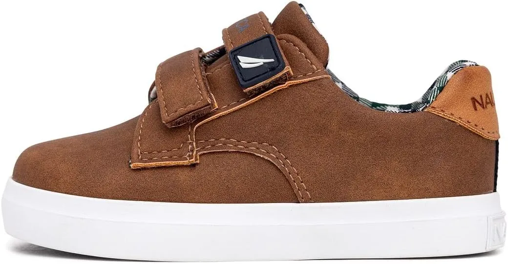 Nautica Kids' Double Strap Sneakers | Casual Athletic Shoes for Boys and Girls | Durable and Comfortable Fit for Toddlers and Little Kids