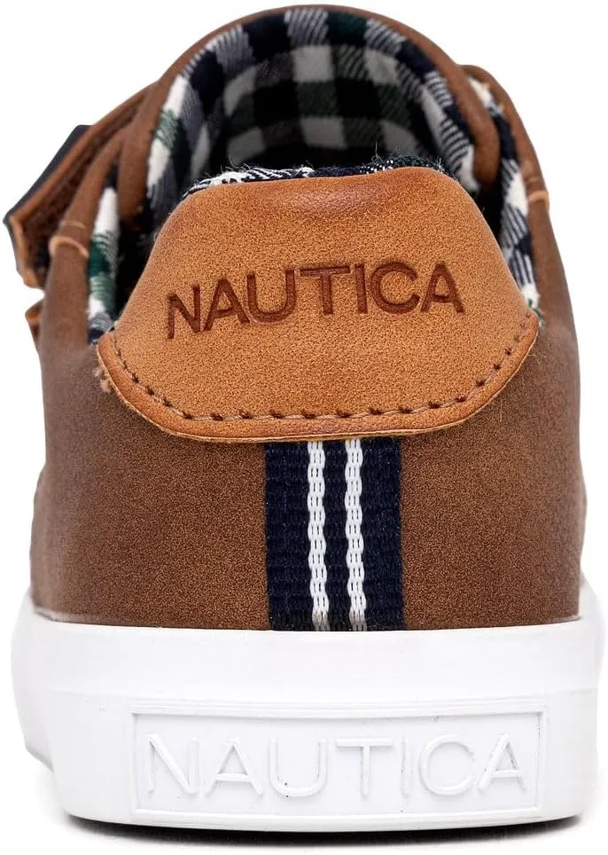 Nautica Kids' Double Strap Sneakers | Casual Athletic Shoes for Boys and Girls | Durable and Comfortable Fit for Toddlers and Little Kids