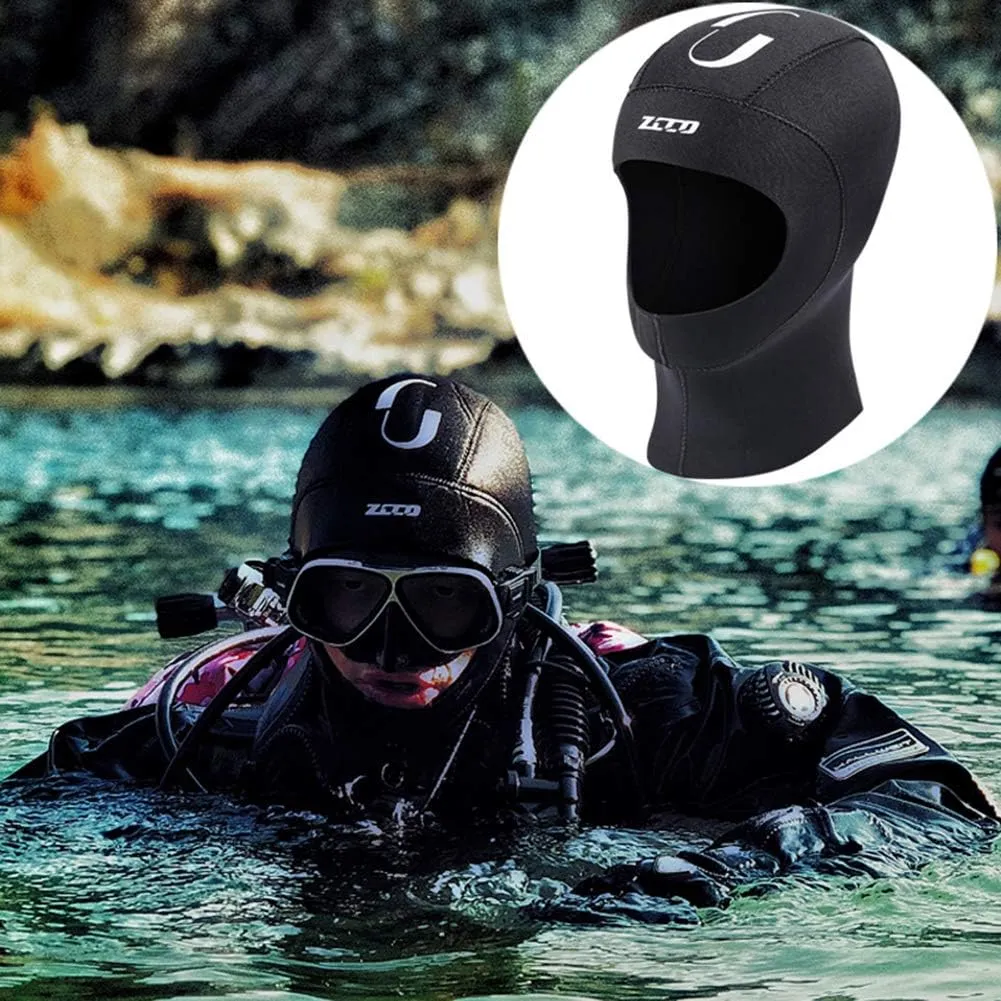Neoprene Wetsuit Hood Scuba Diving Hood 3MM 5MM for Men Women Youth, Bib Dive Cap Surfing Thermal Hood for Kayaking Snorkeling Swimming Sailing Canoeing Water Sports