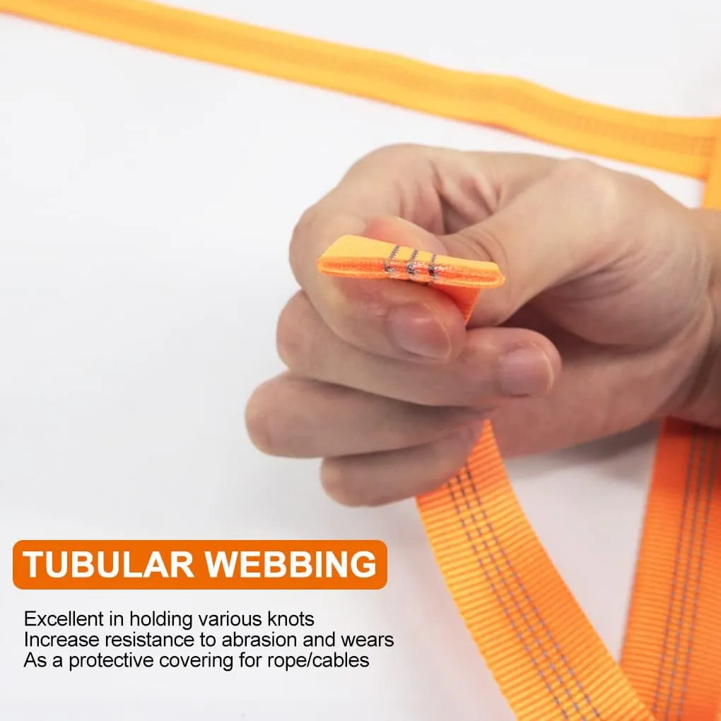 NewDoar CE UIAA Certified 1 Inch Nylon Webbing Strap/Tubular Climbing Webbing - Heavy Duty Strap for Rescue, Climbing, Harnesses, Rock Work, & Firefighting