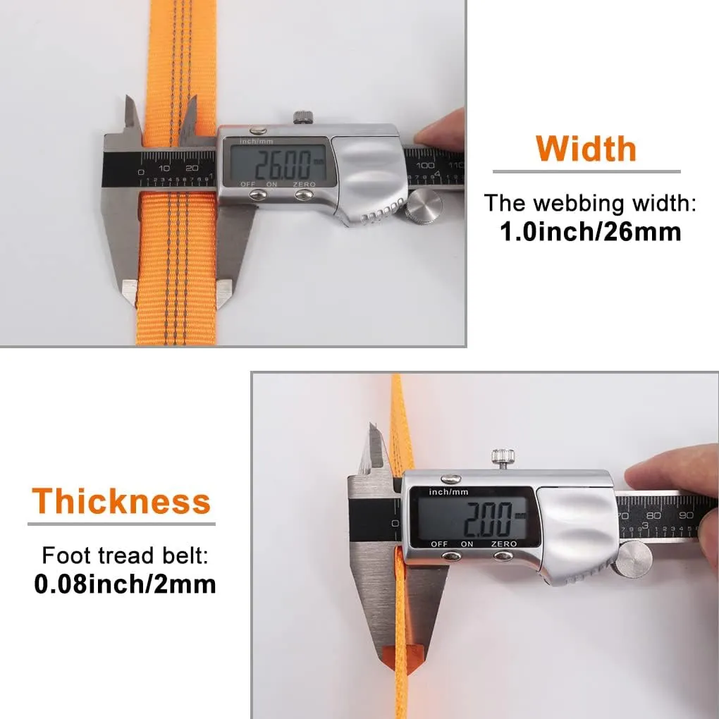 NewDoar CE UIAA Certified 1 Inch Nylon Webbing Strap/Tubular Climbing Webbing - Heavy Duty Strap for Rescue, Climbing, Harnesses, Rock Work, & Firefighting