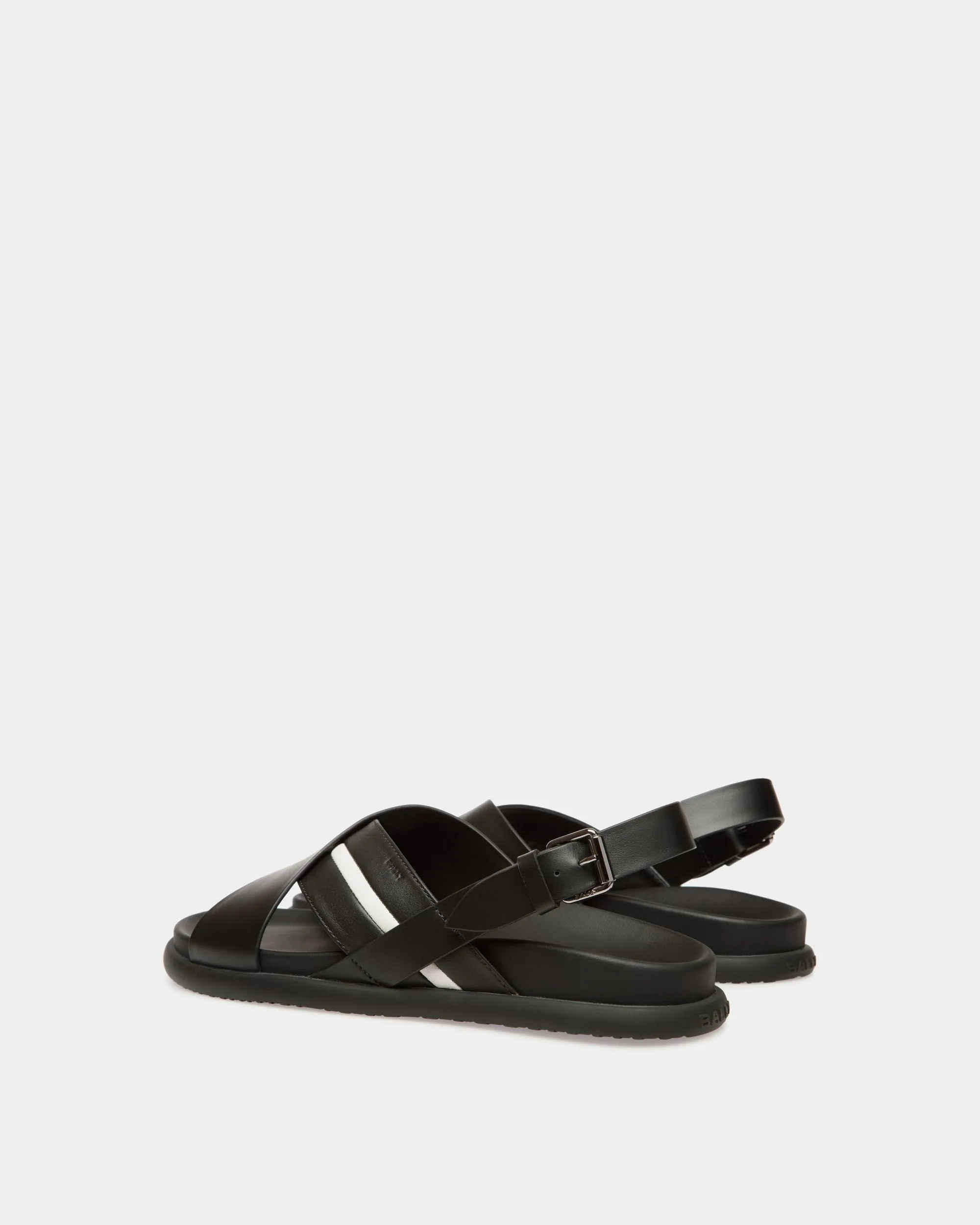 Newport Sandal in Black Leather