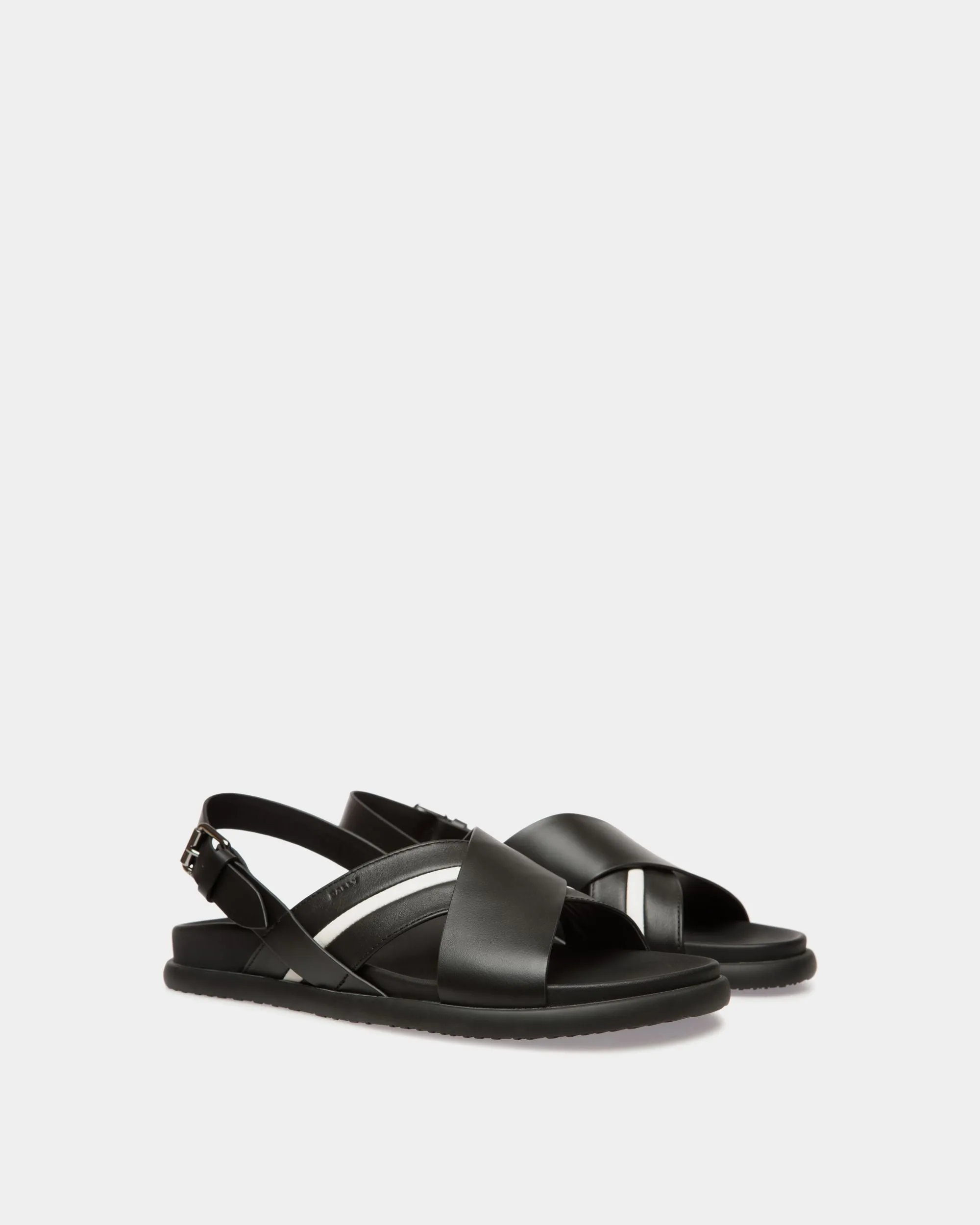 Newport Sandal in Black Leather