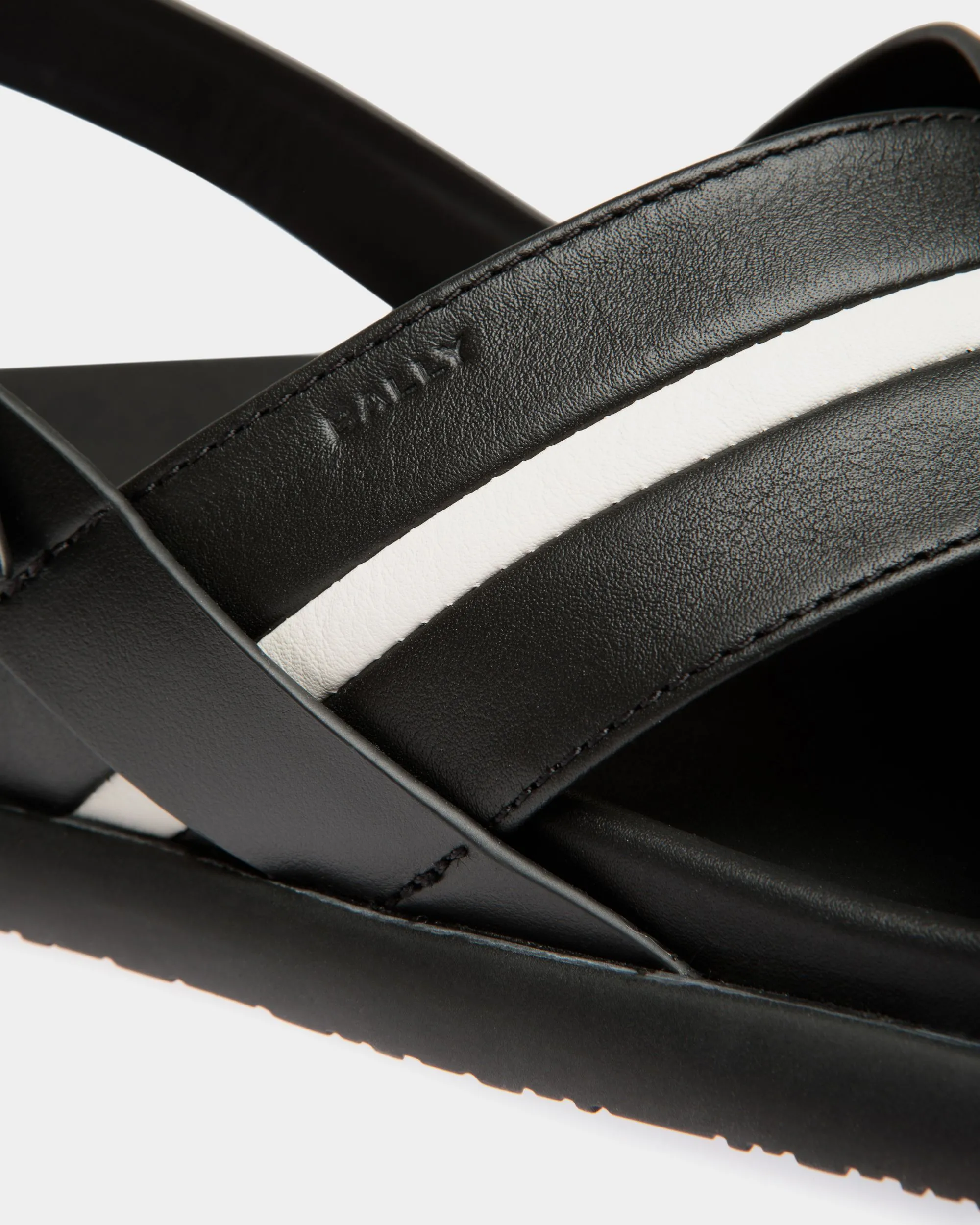 Newport Sandal in Black Leather