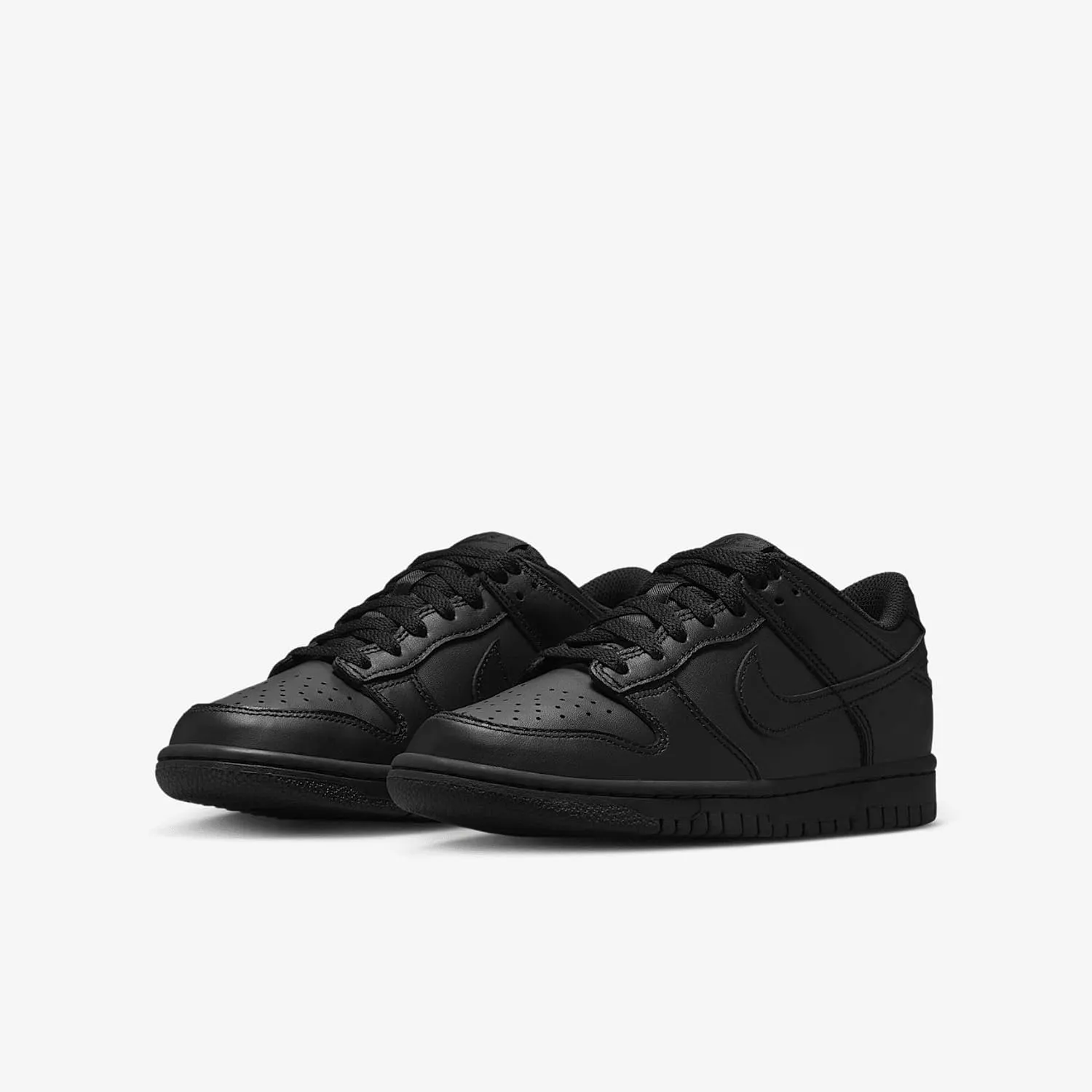 Nike Dunk Low Big Kids' Shoes (FB9109-009, Black/Black/Black)