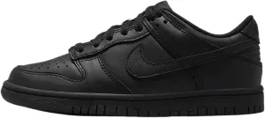 Nike Dunk Low Big Kids' Shoes (FB9109-009, Black/Black/Black)