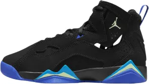 NIKE Jordan True Flight Big Kids' Shoes (343795-074, Black/Hyper Royal/Photo Blue/Barely Volt) Size 6
