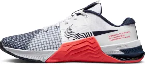 Nike Metcon 8 Men's Workout Shoes (DO9328-101, White/Bright Crimson/Obsidian) Size 7.5