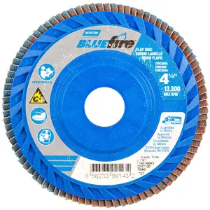 Norton 4-1/2 x 7/8 In. BlueFire Plastic Flat Flap Disc T27 P80 Grit R884P ZA 10 Count