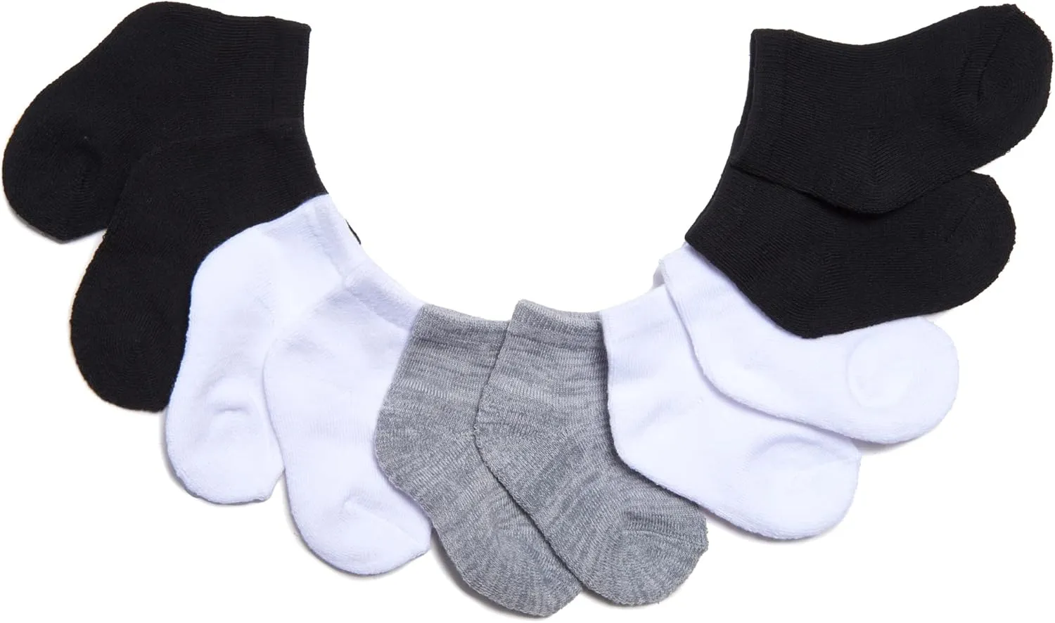 Nuby Infant Boys Basics 10-Pack Half Cushion Low Cut Baby Socks