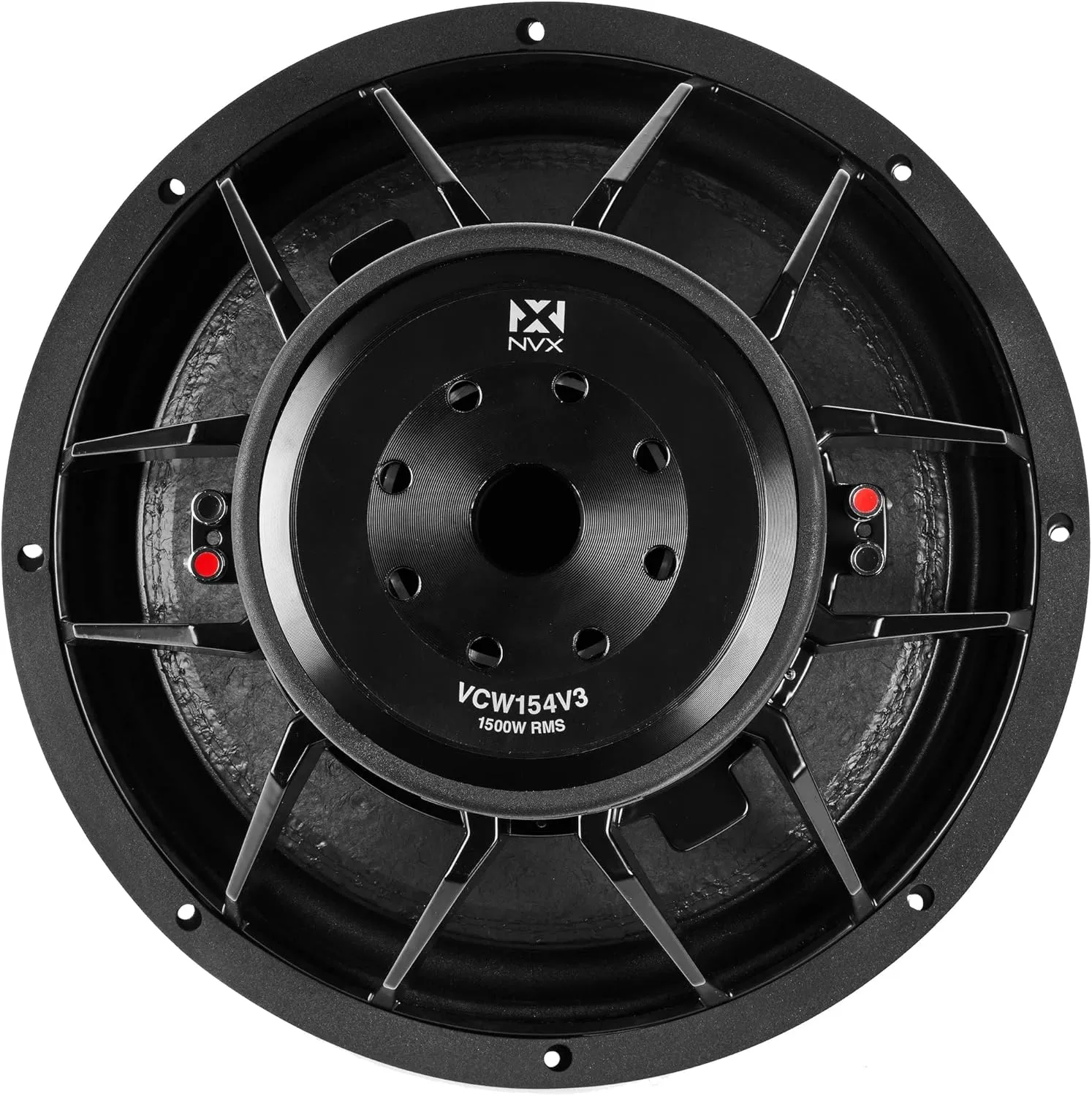 NVX VCW154v3 15" 3000 Watt Max (1500W RMS) Dual 4-Ohm VC-Series Car Subwoofer (VCW154 Version 3)