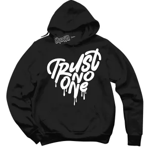 Off Noir Toe 1s Sneaker Hoodie Trust No One Heart Graphic
