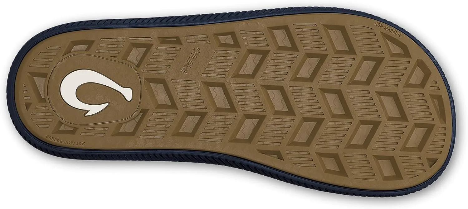 OLUKAI Ulele Men's Beach Sandals, Water Resistant Flip Flops, Arch Support & Comfort Fit, Lightweight & Durable, Enhanced Grip & Traction