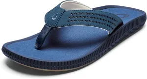 OLUKAI Ulele Men's Beach Sandals, Water Resistant Flip Flops, Arch Support & Comfort Fit, Lightweight & Durable, Enhanced Grip & Traction