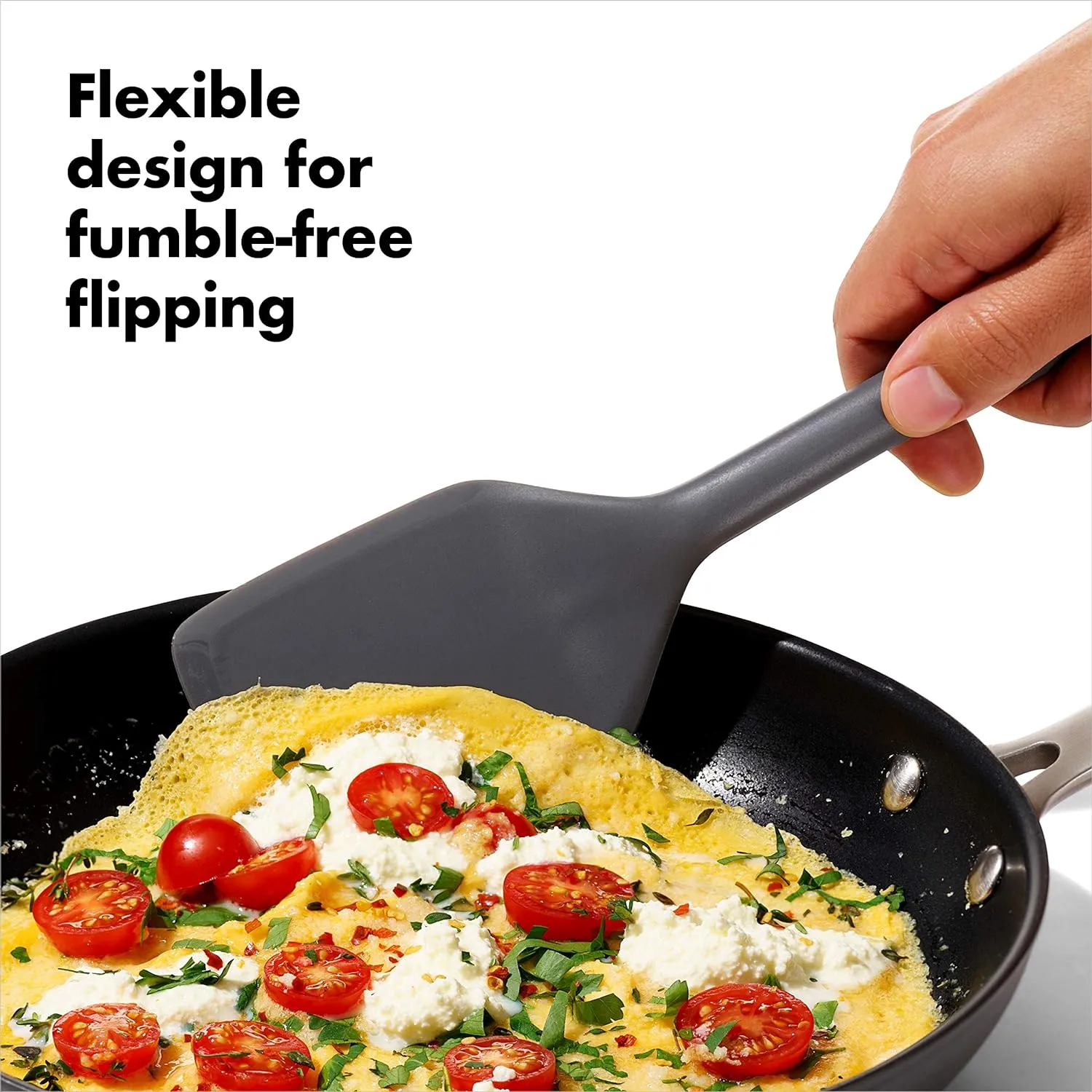 OXO Good Grips 3-Piece Silicone Utensil Set,Gray