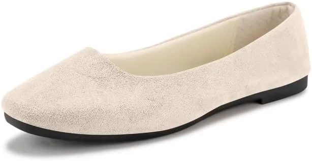 Padgene Women's Casual Ballet Flats, Ladies Ballerina Flats Girls Fashionable Ballet Pumps Dolly Shoes Womens Stylish Comfy Office Driving Flat Shoes Slip On Loafers