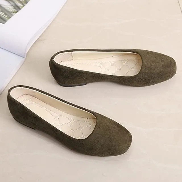 Padgene Women's Casual Ballet Flats, Ladies Ballerina Flats Girls Fashionable Ballet Pumps Dolly Shoes Womens Stylish Comfy Office Driving Flat Shoes Slip On Loafers