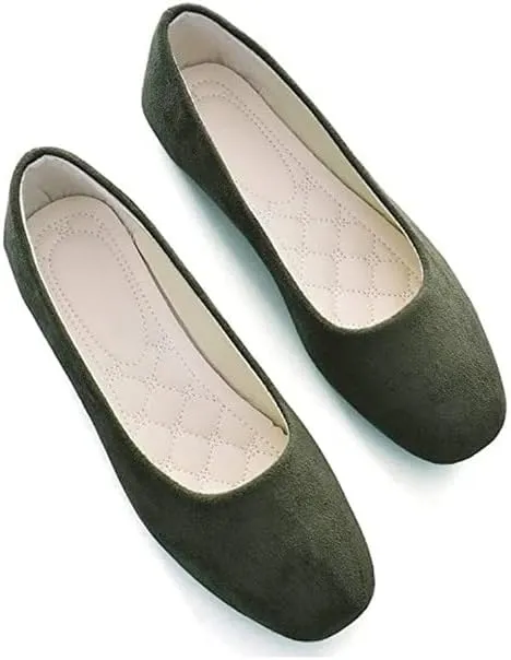Padgene Women's Casual Ballet Flats, Ladies Ballerina Flats Girls Fashionable Ballet Pumps Dolly Shoes Womens Stylish Comfy Office Driving Flat Shoes Slip On Loafers