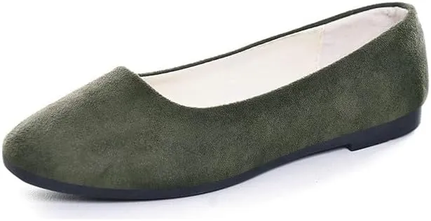 Padgene Women's Casual Ballet Flats, Ladies Ballerina Flats Girls Fashionable Ballet Pumps Dolly Shoes Womens Stylish Comfy Office Driving Flat Shoes Slip On Loafers