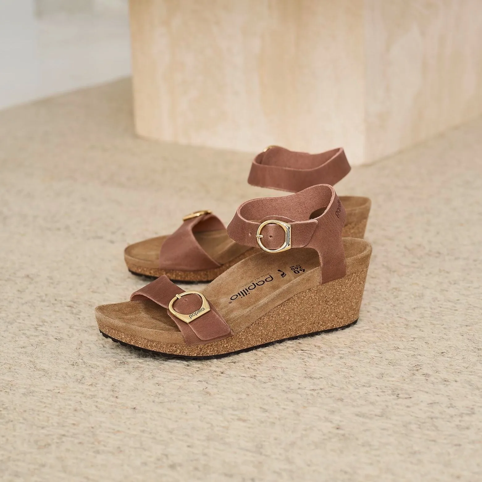 Papillio Soley cognac leather by Birkenstock