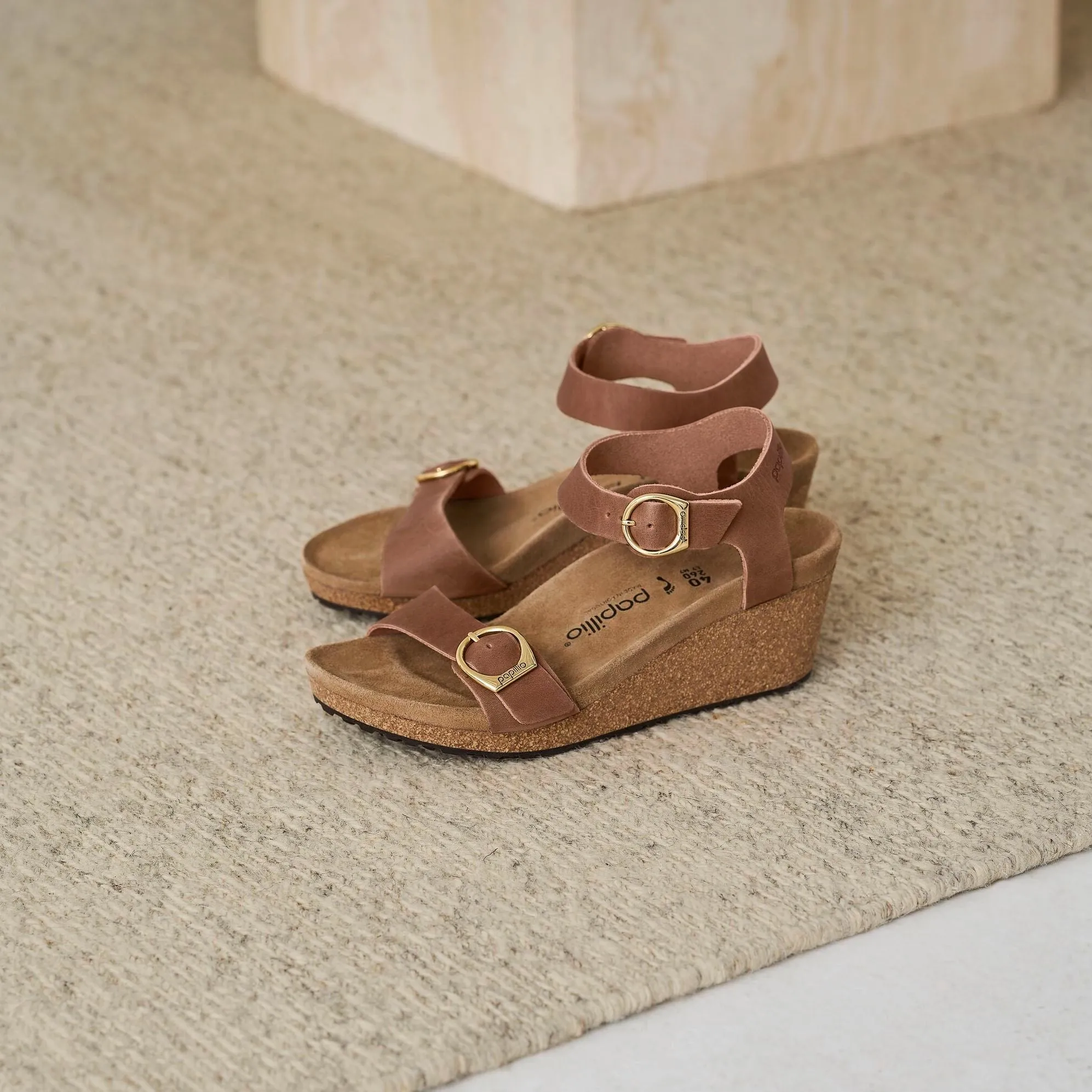 Papillio Soley cognac leather by Birkenstock