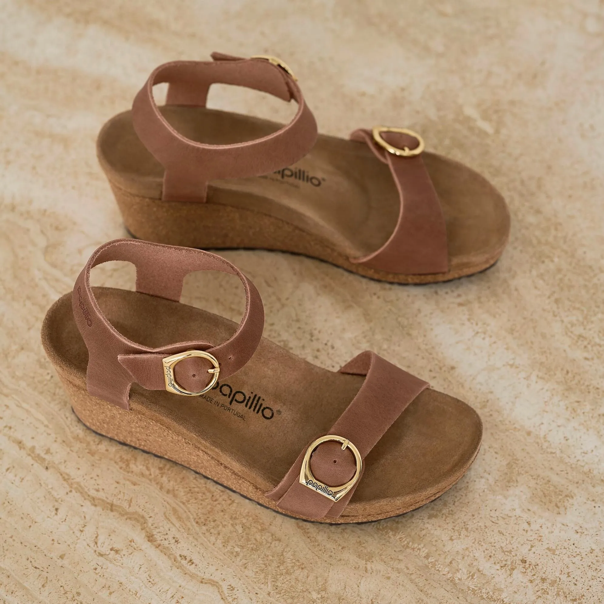 Papillio Soley cognac leather by Birkenstock